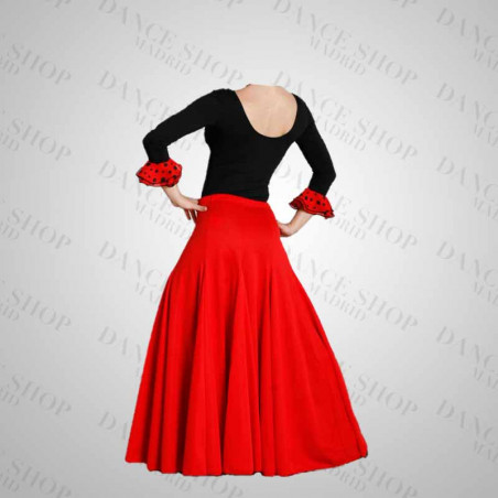 Falda flamenca de ensayo para baile flamenco por solo 30 €